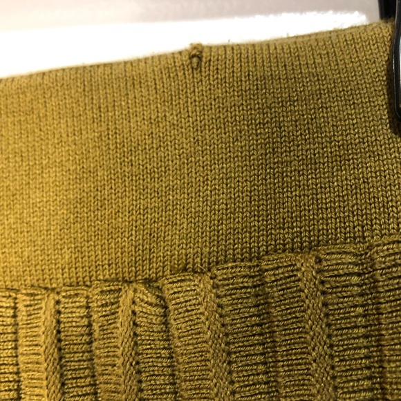 Kerisma Olive Green Ribbed Midi Skirt - Picture 4 of 6